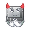 Devil button A on a character komputer
