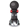 Devil chess pawn in the cartoon shape Royalty Free Stock Photo