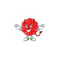 Devil chinese red flower Cartoon character design