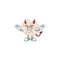 Devil chinese white flower Cartoon character design