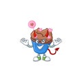 Devil chocolate love cupcake Cartoon character design Royalty Free Stock Photo