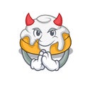 Devil cinnamon roll mascot cartoon Royalty Free Stock Photo