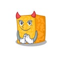 Devil colby jack cheese Cartoon in character design