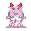 Devil cute jellyfish character cartoon