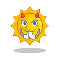 Devil cute sun character cartoon