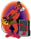 Devil with electric guitar