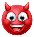 Devil Emoji Emoticon Man Face Cartoon Icon Mascot Royalty Free Stock Photo