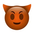 Devil emoticon funny icon