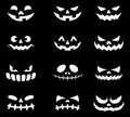 Devil face icons vector illustrations Royalty Free Stock Photo