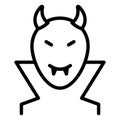 Devil face Isolated Vector icon which can easily modify or edit Royalty Free Stock Photo