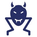 Devil face Isolated Vector icon which can easily modify or edit Royalty Free Stock Photo