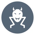 Devil face Isolated Vector icon which can easily modify or edit Royalty Free Stock Photo