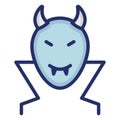 Devil face Isolated Vector icon which can easily modify or edit Royalty Free Stock Photo