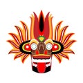 Devil Face. Sri Lankan Yaka Mask. Ves Muna. Yak Muna. Sri Lankan Traditional Face.. Vector Mask
