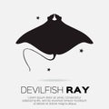 Devil fish ray. Royalty Free Stock Photo