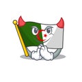 Devil flag algeria in the character shape