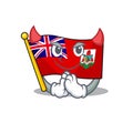 Devil flag bermuda isolated cartoon the mascot Royalty Free Stock Photo