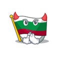Devil flag bulgaria in the cartoon shape