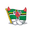 Devil flag dominica Cartoon in character design