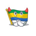 Devil flag gabon isolated in the cartoon