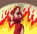 Devil girl Royalty Free Stock Photo