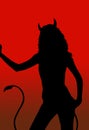 Devil girl silhouette