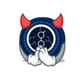 Devil golem coin mascot cartoon