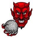 Devil Golf Sports Mascot Royalty Free Stock Photo