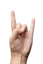 Devil hand sign Royalty Free Stock Photo
