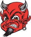 Devil Head Vector Illustration