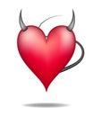 Devil heart Royalty Free Stock Photo