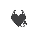 Devil heart icon vector Royalty Free Stock Photo