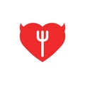 Devil heart icon. Vector illustration decorative design Royalty Free Stock Photo