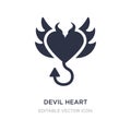 devil heart with wings icon on white background. Simple element illustration from Shapes concept Royalty Free Stock Photo