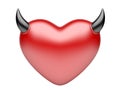 Devil hearts. lover concept. Royalty Free Stock Photo