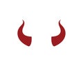 devil horn,animal horn logo icon vector