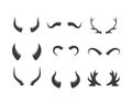 devil horn,animal horn logo icon vector