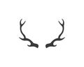 devil horn,animal horn logo icon vector