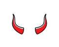 devil horn,animal horn logo icon vector