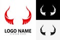 Devil horn logo vector illustration design Royalty Free Stock Photo