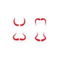 Devil horn logo vector illustration Royalty Free Stock Photo