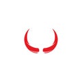 Devil horn logo vector illustration Royalty Free Stock Photo