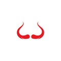 Devil horn logo vector illustration Royalty Free Stock Photo