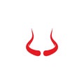 Devil horn logo vector illustration Royalty Free Stock Photo