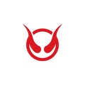 Devil horn logo vector