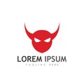 Devil horn Vector icon design illustration logo Template Royalty Free Stock Photo