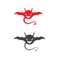 Devil horn Vector icon design illustration Royalty Free Stock Photo