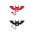 Devil horn Vector icon design illustration Royalty Free Stock Photo