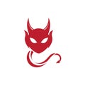 Devil horn Vector icon design illustration Royalty Free Stock Photo
