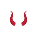 Devil horn Vector icon design